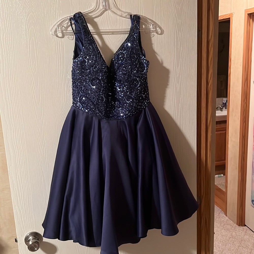 Prom dress  Navy In Color. wore one time only